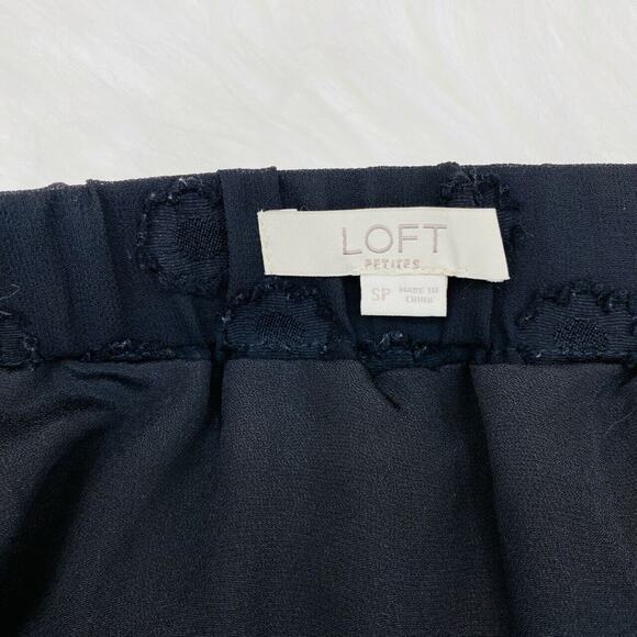 Ann Taylor LOFT Women's Bi-Layer Chiffon Overlay Polka Dot Skirt Sz Petite SM SP - Picture 4 of 5